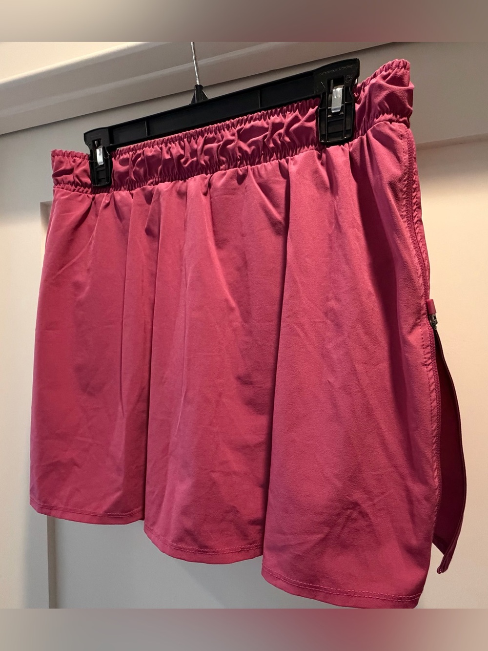 Sincerely Jules Raspberry Pink Active Skort with Side Zip - Women’s Large